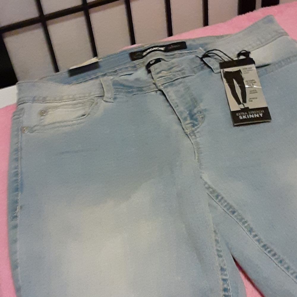 add on $12 - Midrise light denim slight distress skinny